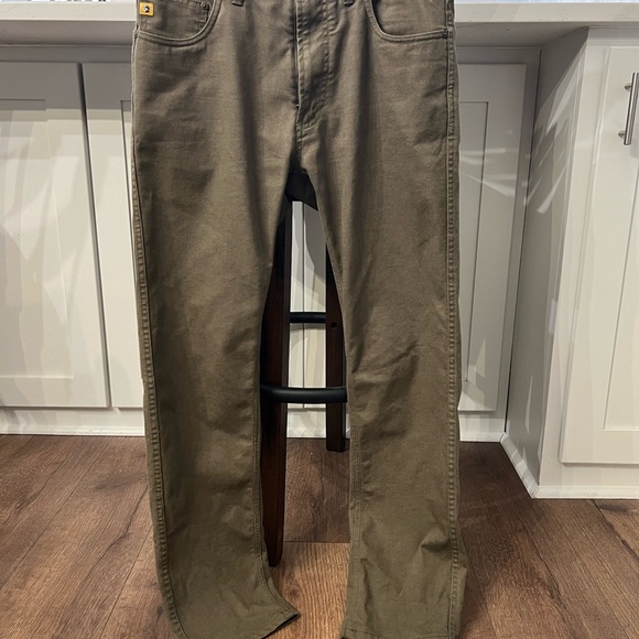 Duck Head Field Canvas Five-Pocket Olive Green - Picture 3 of 4